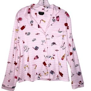 Kate spade NWT pink festive pajama set small new
